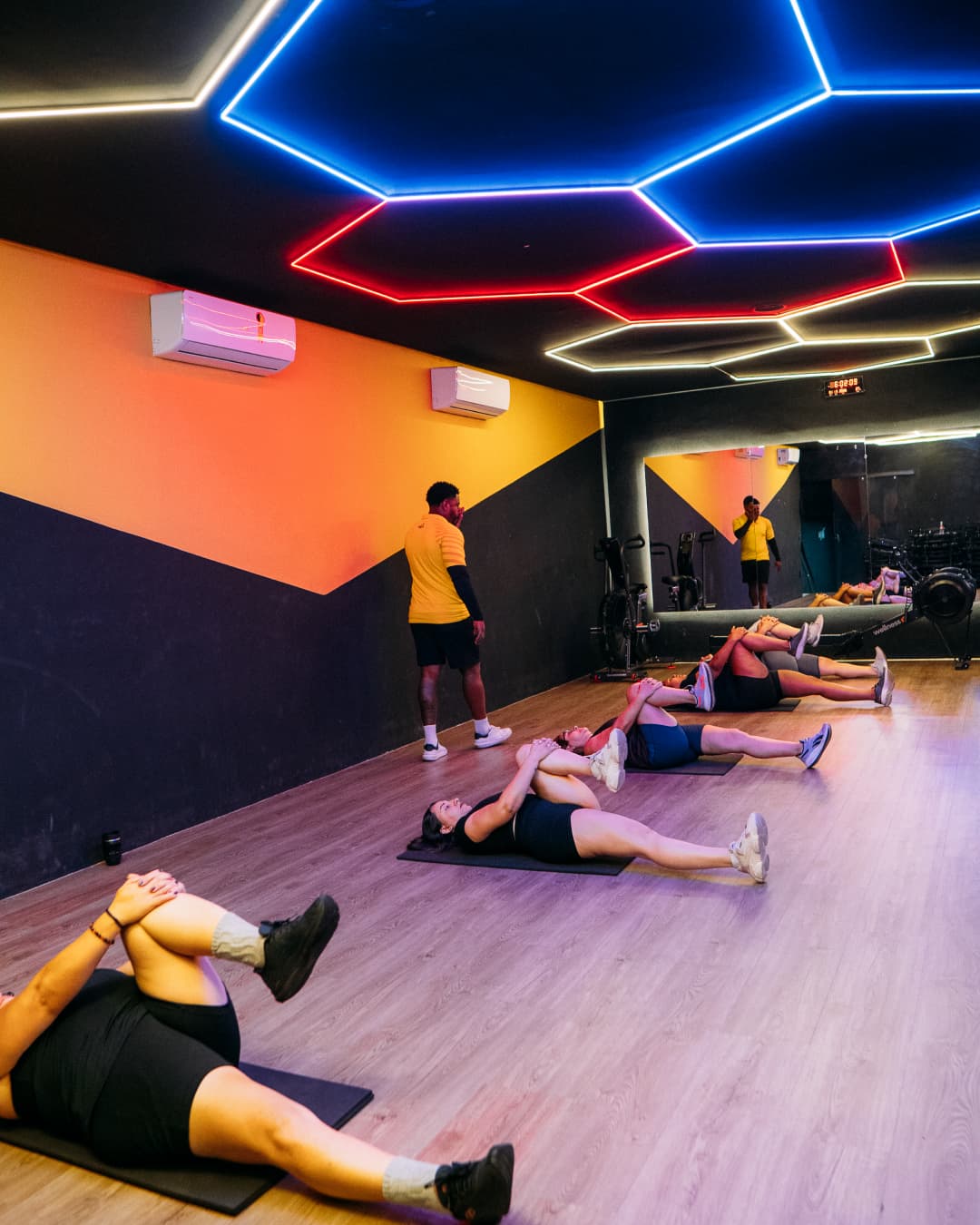 Espaço de ginástica da academia